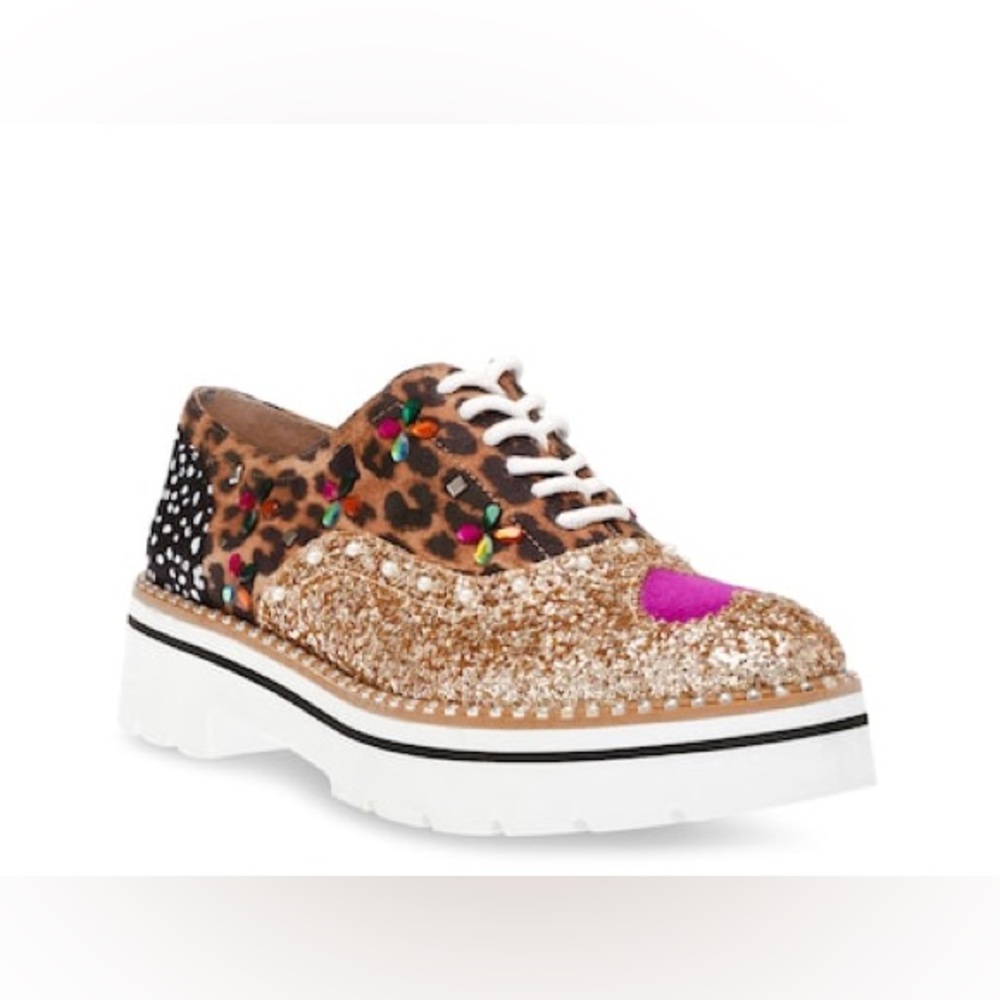 Leopard Print Glitter Women's Shoes